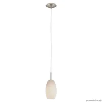 Светильник подвесной Batista 97585 Eglo белый 1 лампа, основание матовое никель в стиле современный 