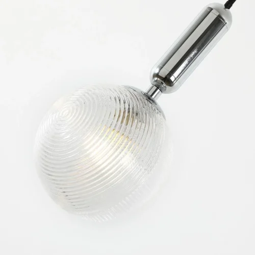 Светильник подвесной Idem 2724-1P Favourite прозрачный 1 лампа, основание хром в стиле классический выдувное фото 3