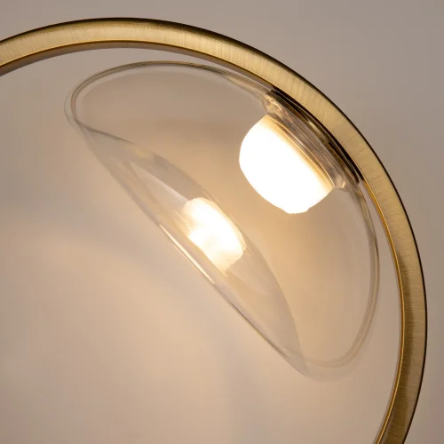 Бра LED Lunare MOD327WL-L5BS3K Maytoni прозрачный на 1 лампу, основание латунь в стиле современный арт-деко кольца фото 9