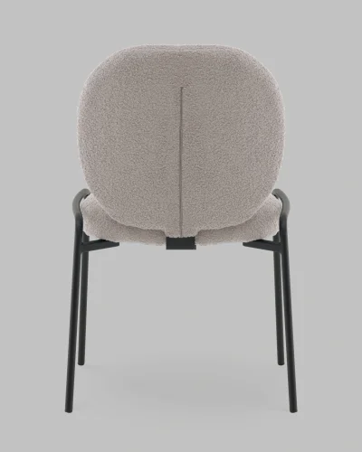 Стул Моллек букле светло-серый УТ000041521 Stool Group, серый/букле, ножки/сталь/чёрный, размеры - ***** фото 4