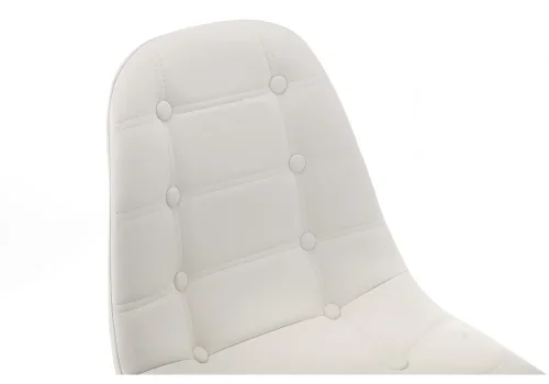 Деревянный стул Kvadro white 11823 Woodville, белый/искусственная кожа, ножки/массив бука/натуральный, размеры - ****450*490 фото 3