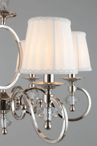 Люстра подвесная Buscate OML-87903-06 Omnilux белая на 6 ламп, основание хром в стиле классический  фото 3