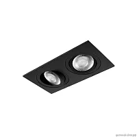 Светильник точечный Hap 10341/2A Black LOFT IT чёрный 2 лампы, основание чёрное в стиле современный хай-тек прямоугольный