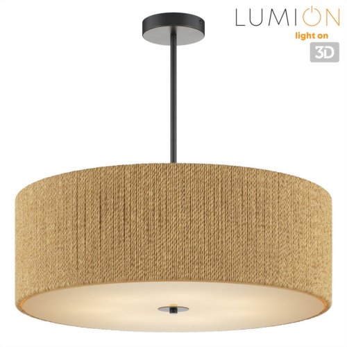 Люстра на штанге Silvana 8286/7 Lumion коричневая на 7 ламп, основание чёрное в стиле современный фото 3