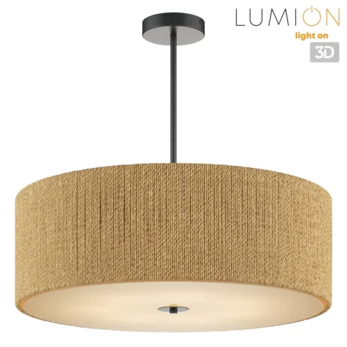 Люстра на штанге Silvana 8286/7 Lumion коричневая на 7 ламп, основание чёрное в стиле современный фото 3