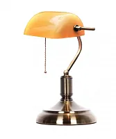 Настольная лампа Banker LDT 305 YL Lumina Deco жёлтая 1 лампа, основание бронзовое металл в стиле классический 