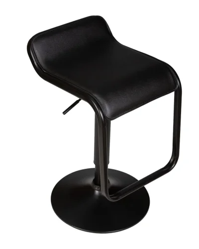 Стул барный 3021-BlackBase-LM CRACK BLACK, цвет сиденья черный Dobrin, чёрный/экокожа, ножки/металл/чёрный, размеры - 660*870***345*520 фото 7