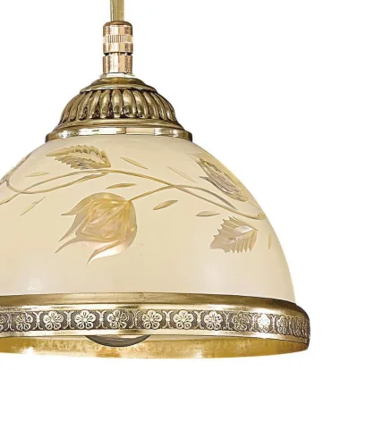 Светильник подвесной L 6308/16 Reccagni Angelo жёлтый 1 лампа, основание золотое в стиле классический  фото 2