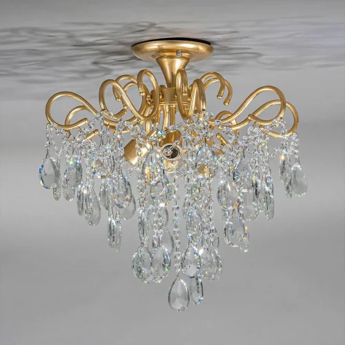 Люстра потолочная Ophelia 643/4P Escada прозрачная на 4 лампы, основание золотое в стиле классический  фото 3