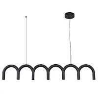 Светильник подвесной LED Warhol A3258SP-45BK Arte Lamp чёрный на 1 лампу, основание чёрное в стиле современный минимализм хай-тек линейный
