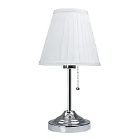 Настольная лампа Marriot A5039TL-1CC Arte Lamp белая 1 лампа, основание хром металл в стиле модерн 
