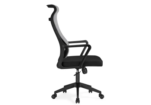 Компьютерное кресло Rino black / light gray 15631 Woodville, чёрный/сетка ткань, ножки/пластик/чёрный, размеры - *1260***660*700 фото 4