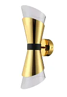 Бра GRIS AP2 GOLD Crystal Lux прозрачный 2 лампы, основание золотое в стиле современный 