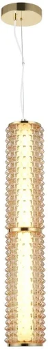 Светильник подвесной LED Ozann APL.331.26.29 Aployt янтарный на 1 лампу, основание золотое в стиле современный Светильник подвесной LED Ozann APL.331.26.29 Aployt янтарный на 1 лампу, основание золотое в стиле современный