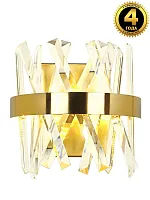 Бра Нимб LED LAMPS 81102/1W Natali Kovaltseva прозрачный 1 лампа, основание золотое в стиле современный 