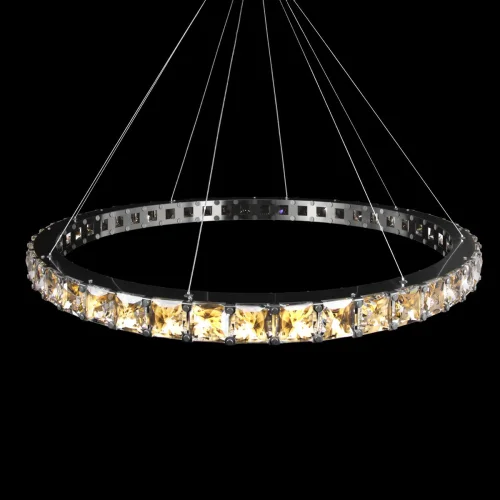 Светильник подвесной LED Tiffany 10204/1000 Chrome LOFT IT прозрачный 1 лампа, основание хром в стиле современный кольца фото 4
