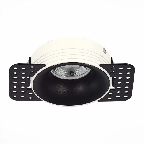 Светильник точечный ST218.548.01 ST-Luce чёрный 1 лампа, основание белое в стиле современный хай-тек для затирки фото 2