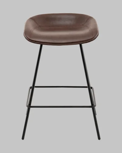 Стул полубарный Фуриоса экокожа коричневый УТ000041269 Stool Group, коричневый/экокожа, ножки/металл/чёрный, размеры - ***** фото 2
