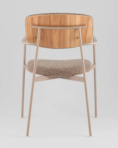 Стул Doe, коричневый, бежевые ножки УТ000040248 Stool Group, коричневый/букле, ножки/металл/бежевый, размеры - *820**** фото 5