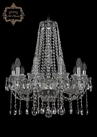 Люстра подвесная хрустальная 11.12.10.195.h-63.Cr.Sp Bohemia Art Classic прозрачная на 10 ламп, основание хром в стиле классический 
