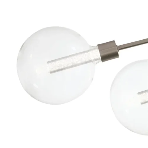 Люстра на штанге LED Giacio SL377.302.08 ST-Luce прозрачная на 8 ламп, основание никель в стиле лофт современный фото 3