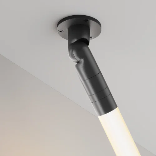 Шарнирное основание для накладного монтажа системы Shelf с вводом питания C027CS-P-B Maytoni чёрный в стиле хай-тек современный для светильников серии Модульная система освещения Shelf shelf модульная фото 2