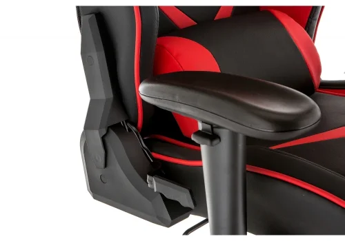 Кресло игровое Racer черное / красное 11380 Woodville, красный/искусственная кожа, ножки/пластик/чёрный, размеры - *1280***700*570 фото 7