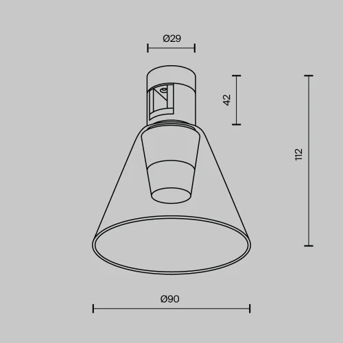 Трековый светильник LED Magnetic trаck system Flarity TR147-1-3W3K-BS Maytoni прозрачный для шинопроводов серии Magnetic trаck system Flarity фото 8