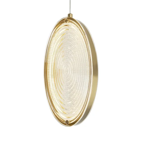 Светильник подвесной LED Lolli FR6139PL-L8BS Freya прозрачный на 1 лампу, основание латунь в стиле современный фото 3