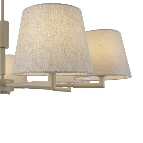 Люстра на штанге Butler FR2057PL-07BG Freya бежевая на 7 ламп, основание бежевое в стиле классический американский кантри фото 3