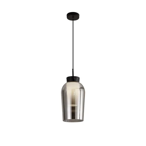 Светильник подвесной Nora 8286 Mantra хром 1 лампа, основание чёрное в стиле современный 