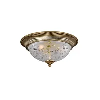 Люстра потолочная  PL 6302/3 Reccagni Angelo белая на 3 лампы, основание золотое в стиле классический 