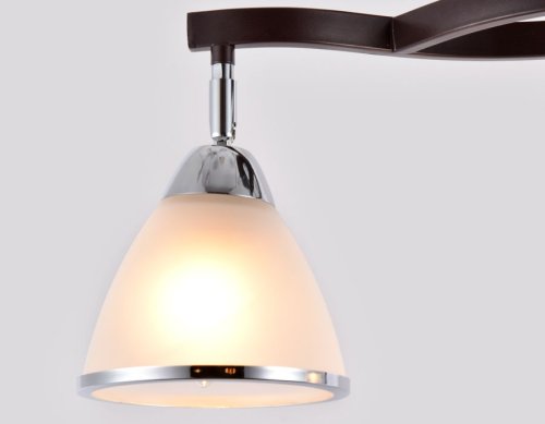 Люстра потолочная TR3112 Ambrella light белая на 3 лампы, основание коричневое в стиле современный  фото 2