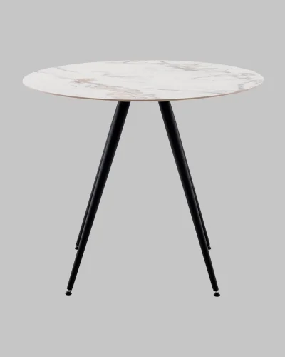 Стол Ники круглый, столешница керамика, Ice Jade 900 УТ000041258 Stool Group столешница белая мрамор из керамика фото 2