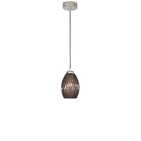 Светильник подвесной L 10007/1 Reccagni Angelo серый чёрный 1 лампа, основание никель в стиле классический современный выдувное