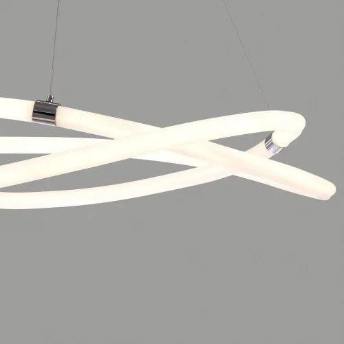 Люстра подвесная LED Line 6607 Mantra белая на 1 лампа, основание серое никель в стиле современный кольца фото 4