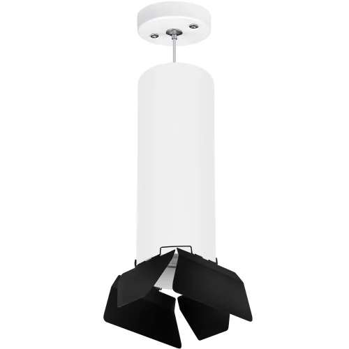 Светильник подвесной Rullo RP6496487 Lightstar чёрный белый 1 лампа, основание белое в стиле хай-тек трубочки