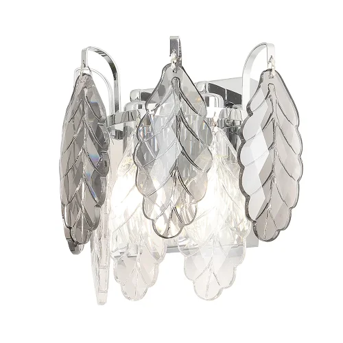 Бра TREVI AP2 CHROME Crystal Lux прозрачный серый на 2 лампы, основание хром в стиле современный  фото 4