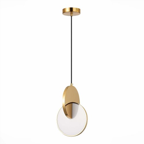 Светильник подвесной LED Eclisse SL6107.213.01 ST-Luce белый 1 лампа, основание золотое в стиле современный  фото 2