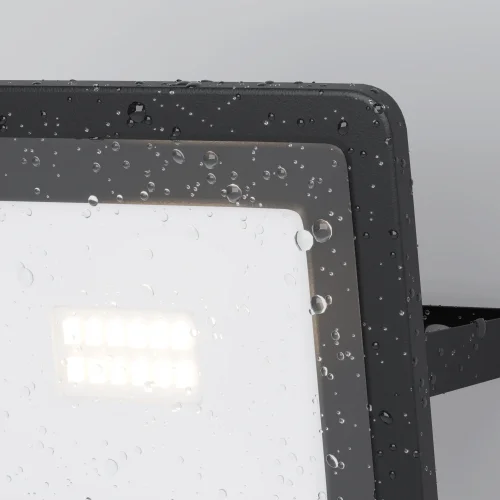 Прожектор LED с датчиком движения Flood FL001-L10B4KSR Maytoni уличный IP чёрный на 1 лампу, плафон прозрачный в стиле современный хай-тек LED фото 4