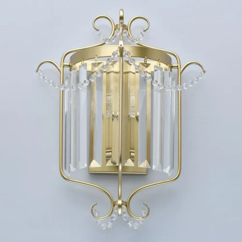 Бра Адель 373024701 MW-Light прозрачный на 1 лампа, основание золотое в стиле классический  фото 4