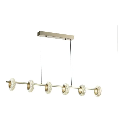 Светильник подвесной LED 10252/6LED Gold Escada прозрачный на 1 лампу, основание бежевое в стиле современный  Светильник подвесной LED 10252/6LED Gold Escada прозрачный на 1 лампу, основание бежевое в стиле современный