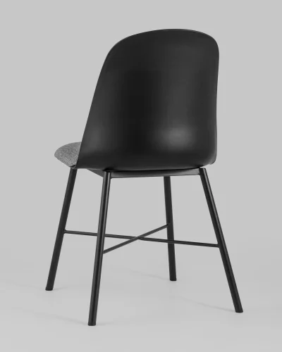 Стул Shell с мягким сиденьем черный УТ000005379 Stool Group, чёрный/ткань, ножки/металл/чёрный, размеры - ***** фото 6