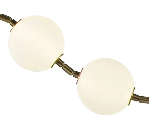 Светильник подвесной LED Стин 07623-10A,20 Kink Light белый 10 ламп, основание бронзовое в стиле современный молекула шар фото 2