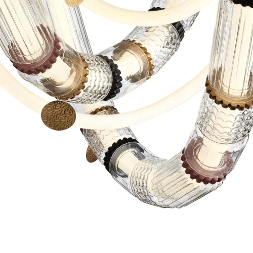 Люстра потолочная Collier 5455/80CL Odeon Light прозрачная на 1 лампу, основание латунь античное бронза в стиле современный фото 6