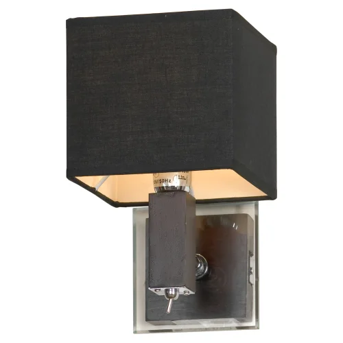 Бра Montone GRLSF-2571-01 Lussole чёрный на 1 лампа, основание хром в стиле современный 