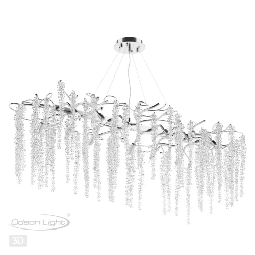 Люстра подвесная Banche 5004/12 Odeon Light прозрачная на 12 ламп, основание хром серебряное в стиле классический ветви фото 4