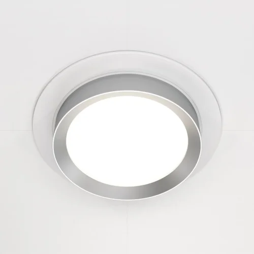 Светильник точечный Hoop DL086-GX53-RD-WS Maytoni белый серебряный 1 лампа, основание белое в стиле современный  фото 4