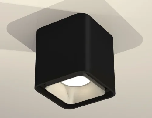 Светильник накладной XS7841003 Ambrella light чёрный 1 лампа, основание чёрное в стиле хай-тек современный квадратный фото 3