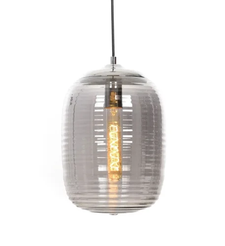 Светильник подвесной Mirella LDP 6022-1 GY Lumina Deco серый 1 лампа, основание хром в стиле современный 